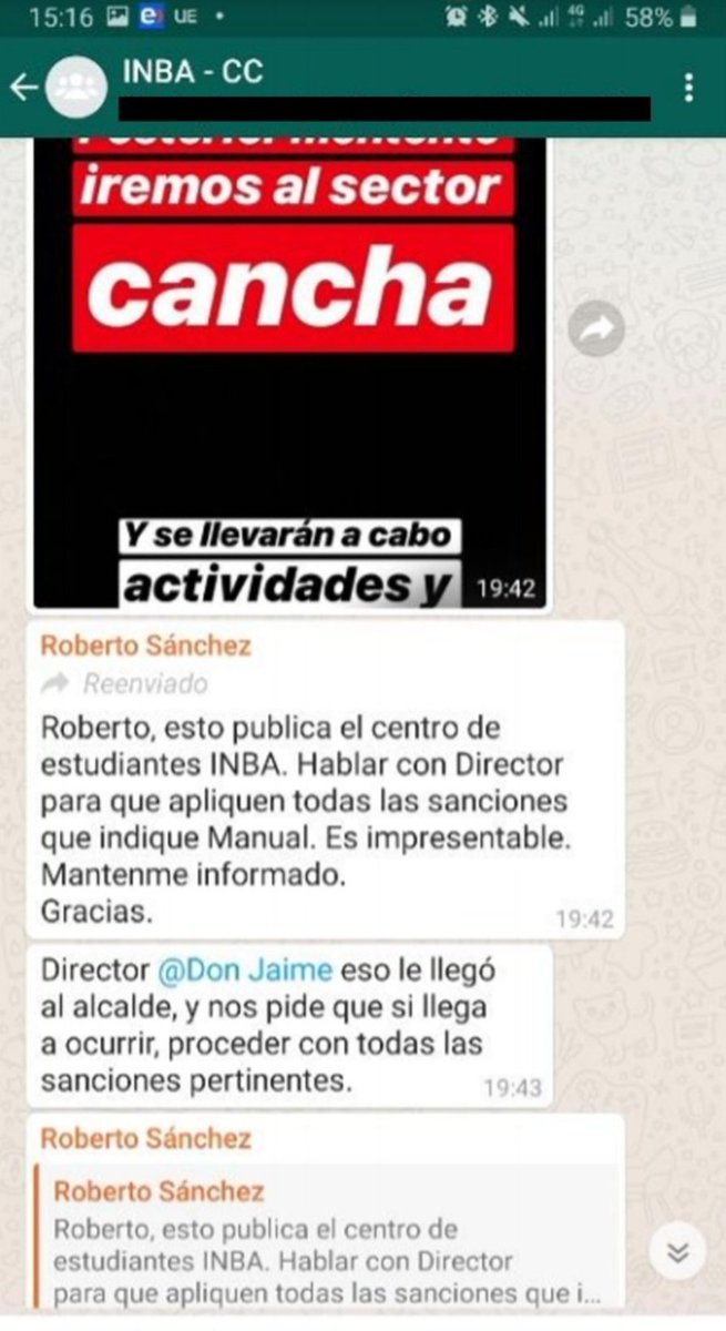 hernan_sr's tweet photo. Algunos de los chats que tenia Alessandri con sus sapos que acusaban a apoderados y alumnos del INBA.
Usted no vote por el.
@AlessandriFelip https://t.co/0OCUtc3NnS