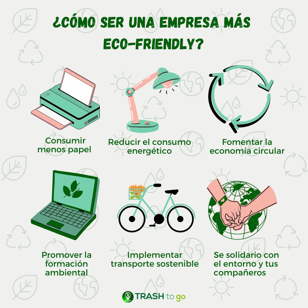 TrashToGoApp's tweet image. ¿Cómo ser una empresa más 
eco-friendly? 🏭♻️
#TrashToGoApp #Appdereciclaje #Reciclaje #MedioAmbiente #PorUnMundoMejor #Conciénciate #SalvemoselPlaneta #Tips #Consejos #EmpresaEcoFriendly #EcoFriendly