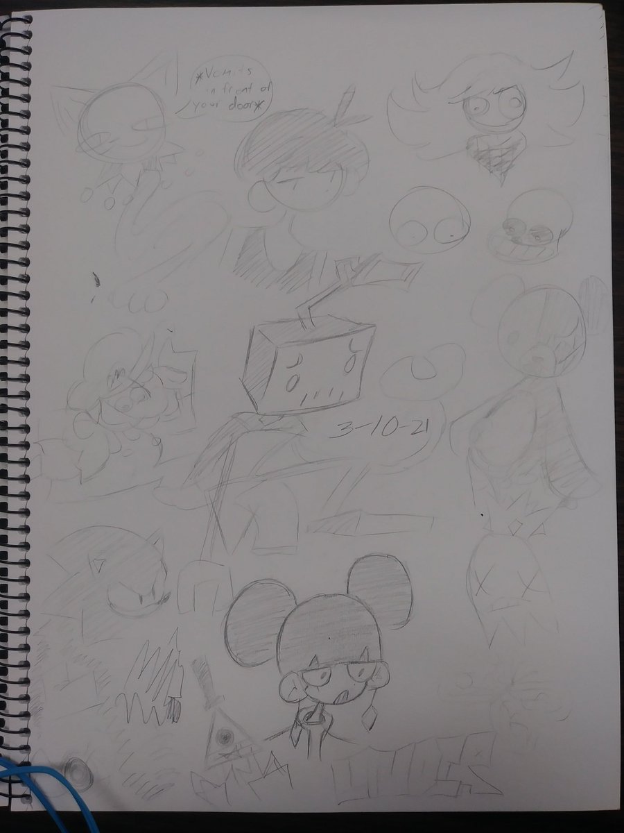 First page of my new sketchbook kinda underwhelming but imma go with it 
