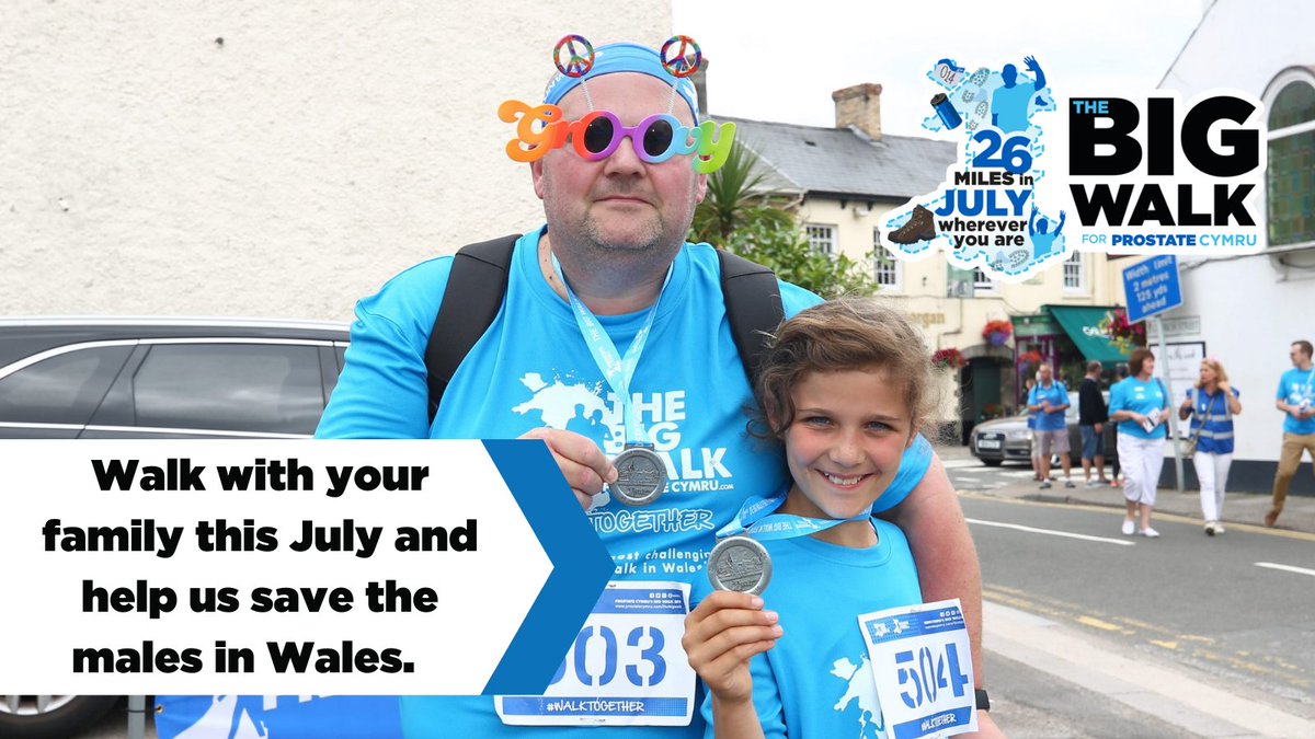 ProstateCymru's tweet photo. 🚨Sign up today! 🚨

👣Walk 26 miles throughout July &amp; support men suffering with prostate cancer.

There is a £10 registration fee, and if you raise £50 you will receive a commemorative medal AND t-shirt! 🏅👕

Sign up:
https://t.co/dTIiwTetuL

#savethemalesinwales 🏴󠁧󠁢󠁷󠁬󠁳󠁿💙 https://t.co/sjZElZBNOa