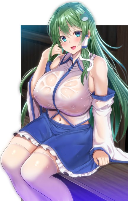 次回の新刊の早苗さんです!雨の中の野外プレイです! 