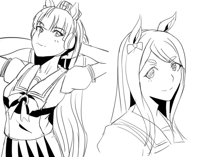 #ウマ娘
落描きゴールドシップとメジロマックイーン 