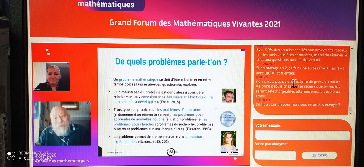 En direct du #GFMV ... La plateforme INRIA/Animath permet des montages originaux qui permettent de renouveler les conférences. Une vraie innovation avec des logiciels libres.
🙏 💡