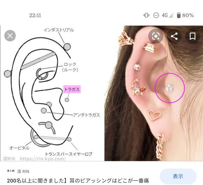 ワンポイントピアスのtwitterイラスト検索結果