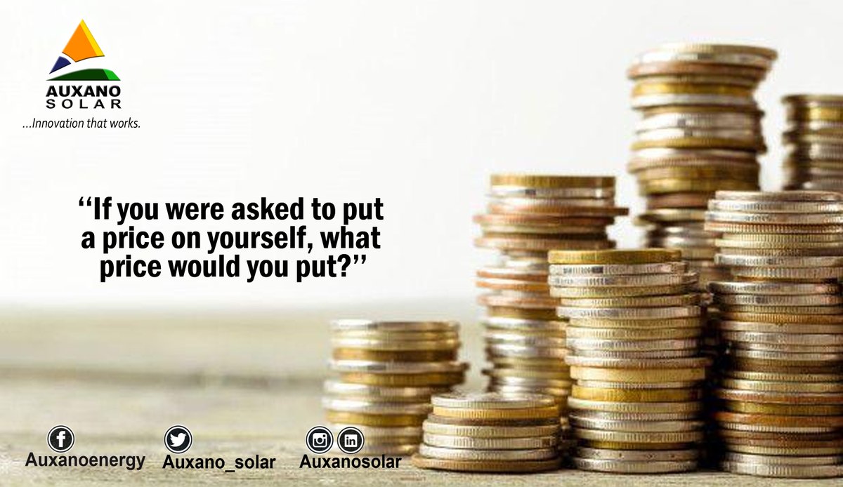 auxano_solar's tweet photo. If you were asked to put a price on yourself, what price would you put?
#AuxanoSolar can make your dreams come true - homes equipped with #SolarEnergy systems have higher property values
#GoSolar with us now:
☎️07067956193
📩info@auxanosolar.com
#wednesdaythought #CleanEnergy https://t.co/lSC4RHCWnW
