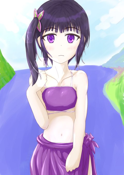 とある新潟県の一般人さんがTwitterに投稿した栗花落カナヲ(鬼滅の刃)のイラスト。