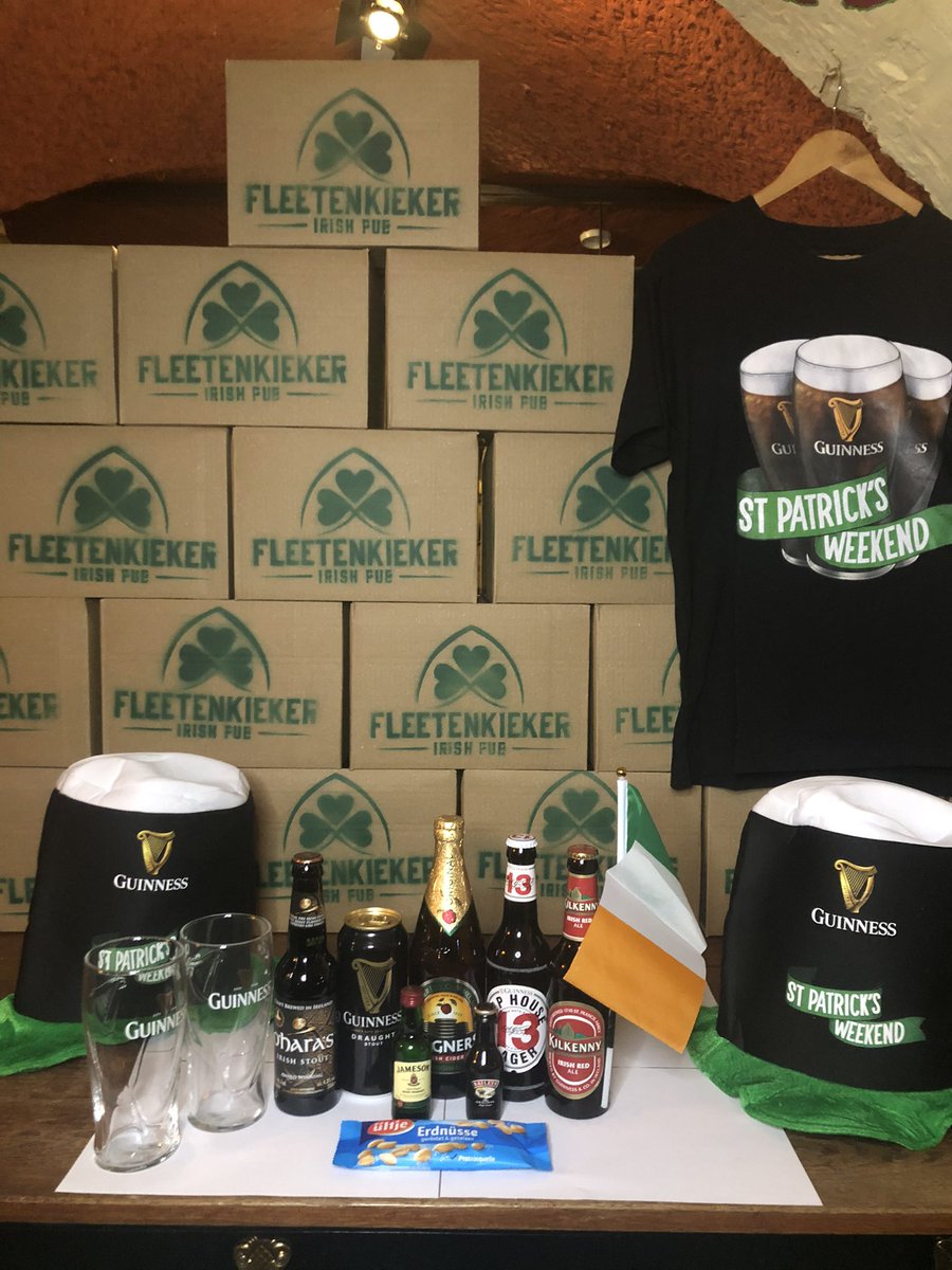 Get your #StPatricksDay Beer box Perfect for the 2 household meet up or your #paddysday zoom party available at @FleetInfo in #Hamburg dm me To Order #irish #irishabroad #irishinhamburg #irishexpat