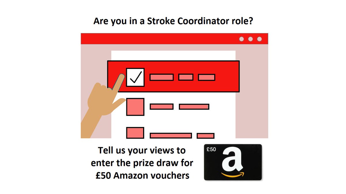 UKSF_SSEF's tweet photo. REOPENED SURVEY - Do you work in a #strokecoordinator role? Help us raise the profile and explore current barriers to the stroke coordinator role in the UK.
🔗 https://t.co/hpylTwhZnA

CHANCE TO WIN: Enter our Prize Draw to win a £50 Amazon voucher (Closing: 30th Apr 2021) https://t.co/3uCMTQzOYa