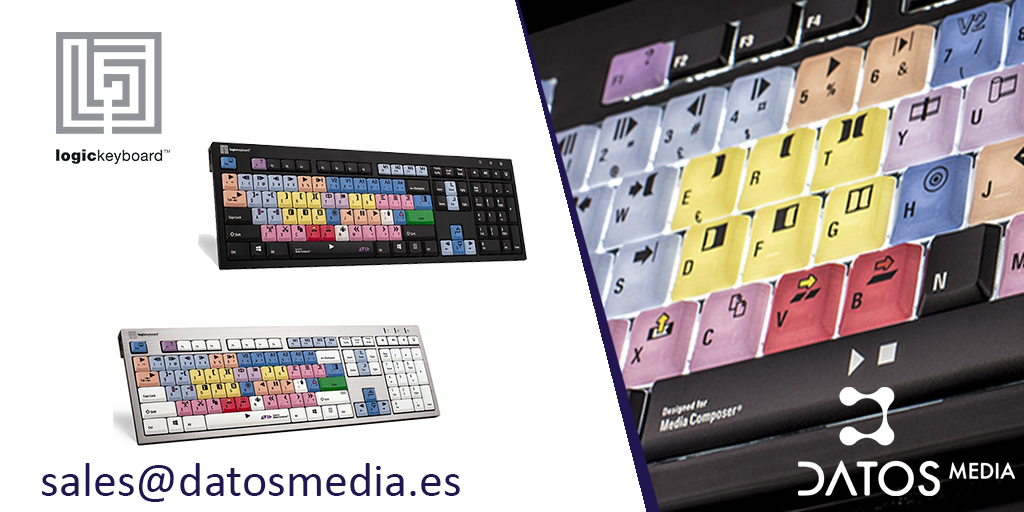 Los teclados de LogicKeyboard dota de un gran control con nuestro editor de video o audio. Sus teclas son cómodas, programables y muy intuitivas. #DatosMedia #soluciondeintegracion @LogicKeyboard Logickeyboard™ Avid @Avid #Protools #MediaComposer #Sibelius