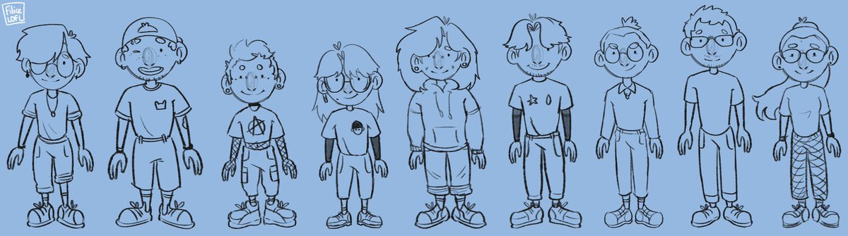 yeomeek's tweet photo. J'ai dessiné mes copains copines 🤍
J'aime bien ce style, j'pense l'exploiter davantage et probablement dessiner d'autres personnes et faire des petites bandes dessinées !
#CommuArtFR https://t.co/XCg2Q0MS31
