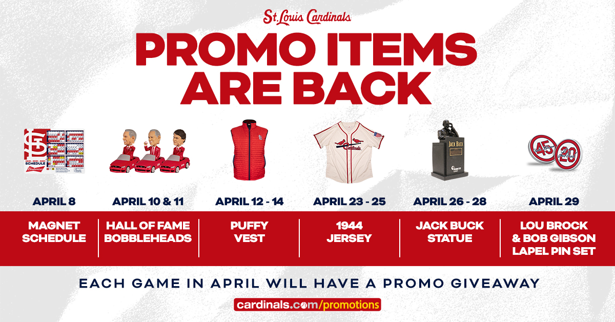 Cardinals release giveaway schedule for 2023