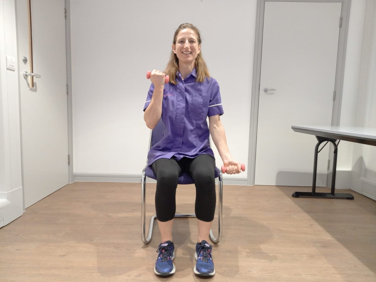 Our #HospiceHeroes continue to provide essential services during lockdown. This is Ruth McGuiness, our Specialist Physiotherapist, who has transferred her movement group online to ensure that our patients get the support they need. ✨ Read more here 👉 bit.ly/3kY7bYw