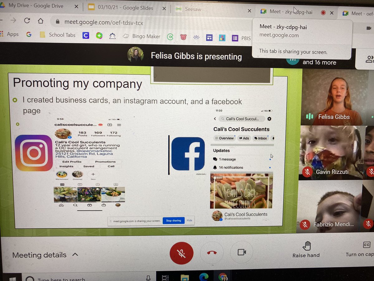 Loved having my daughter share her business, Cali’s Cool Succulents with the 2nd graders to spike their interest as they create their own business proposal this week! Kids teaching kids about entrepreneurship! <a href="/Heritage_TUSD/">Heritage Elementary</a> <a href="/TUSDschools/">Tustin Unified</a>