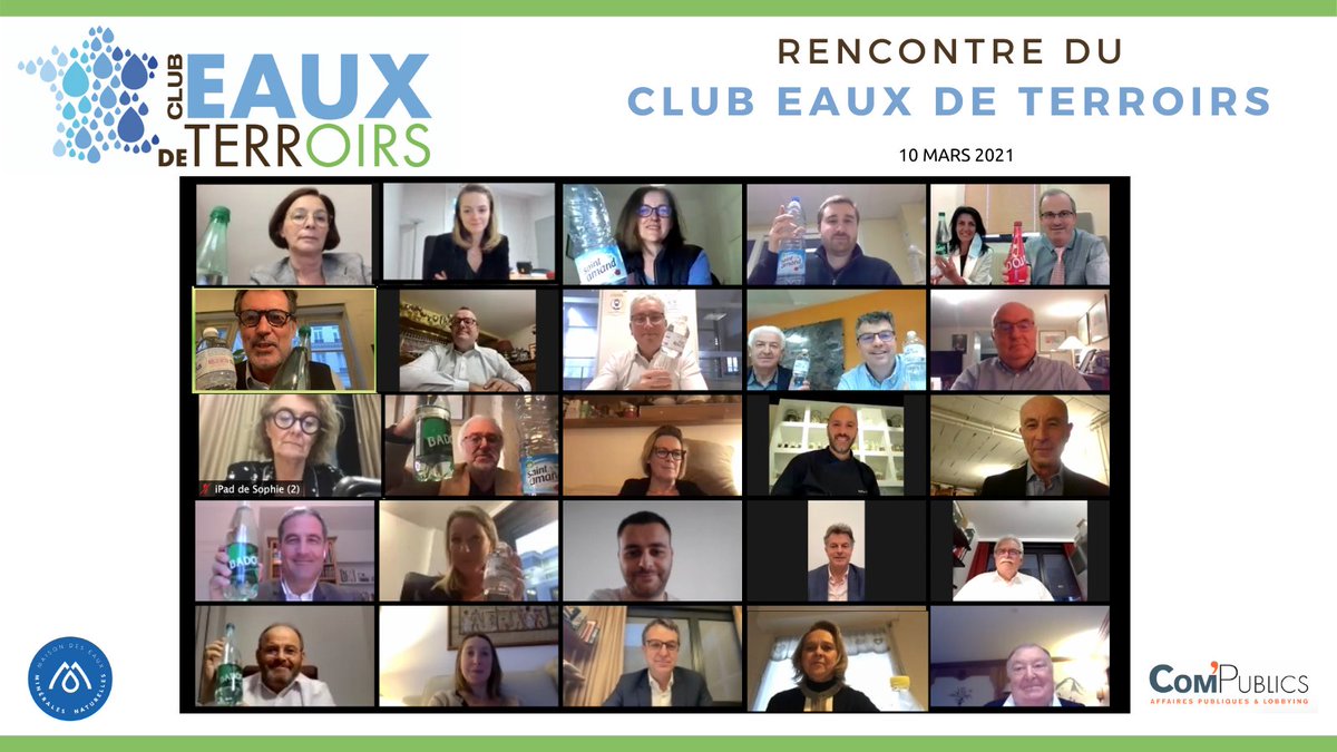 eaumineralememn's tweet photo. 💧Club #EauxdeTerroirs - Mise à l’honneur de l’histoire locale et collective des #eauxminérales naturelles &amp; de leur diversité. Reflets de nos terroirs, elles participent au rayonnement de nos tables🇫🇷#gastronomie.
Députés, sénateurs, maires, chefs, sommelier, minéraliers, merci! https://t.co/jEmUh8UI8I