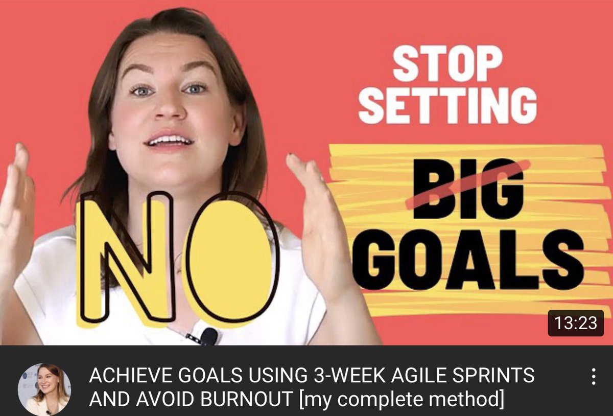 My first Youtube video in English 🥳 on how you can use 3-week agile sprints and neuroscience to achieve your goals without burnout. Check it out:
youtu.be/uIMSi6rgZ8k