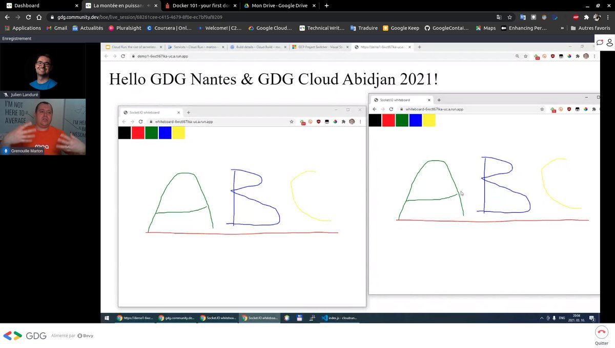 GDGCloudAbidjan's tweet image. #CloudRunWeek Day 3

- Demo
- Web sockets
- Multi-Region Load Balancing with Cloud Run
- Concurrency

Partner : @gdgnantes
#CloudRun