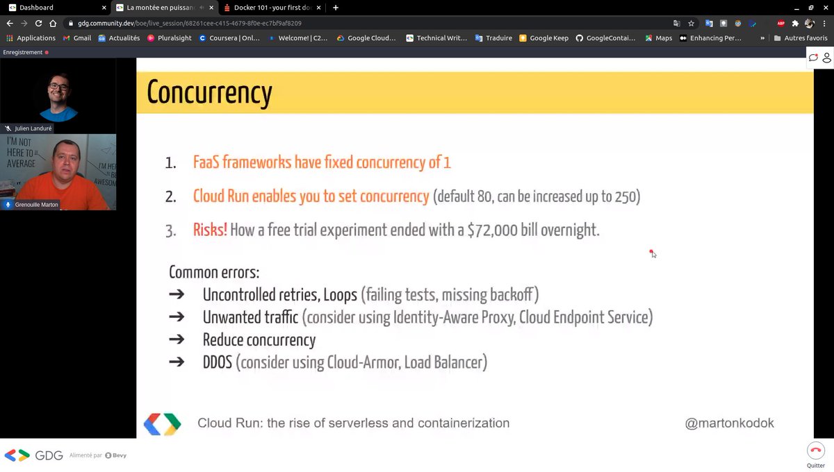 GDGCloudAbidjan's tweet image. #CloudRunWeek Day 3

- Demo
- Web sockets
- Multi-Region Load Balancing with Cloud Run
- Concurrency

Partner : @gdgnantes
#CloudRun
