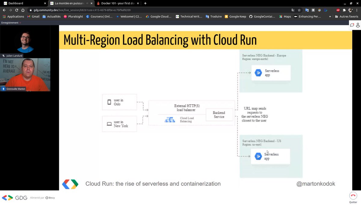 GDGCloudAbidjan's tweet image. #CloudRunWeek Day 3

- Demo
- Web sockets
- Multi-Region Load Balancing with Cloud Run
- Concurrency

Partner : @gdgnantes
#CloudRun