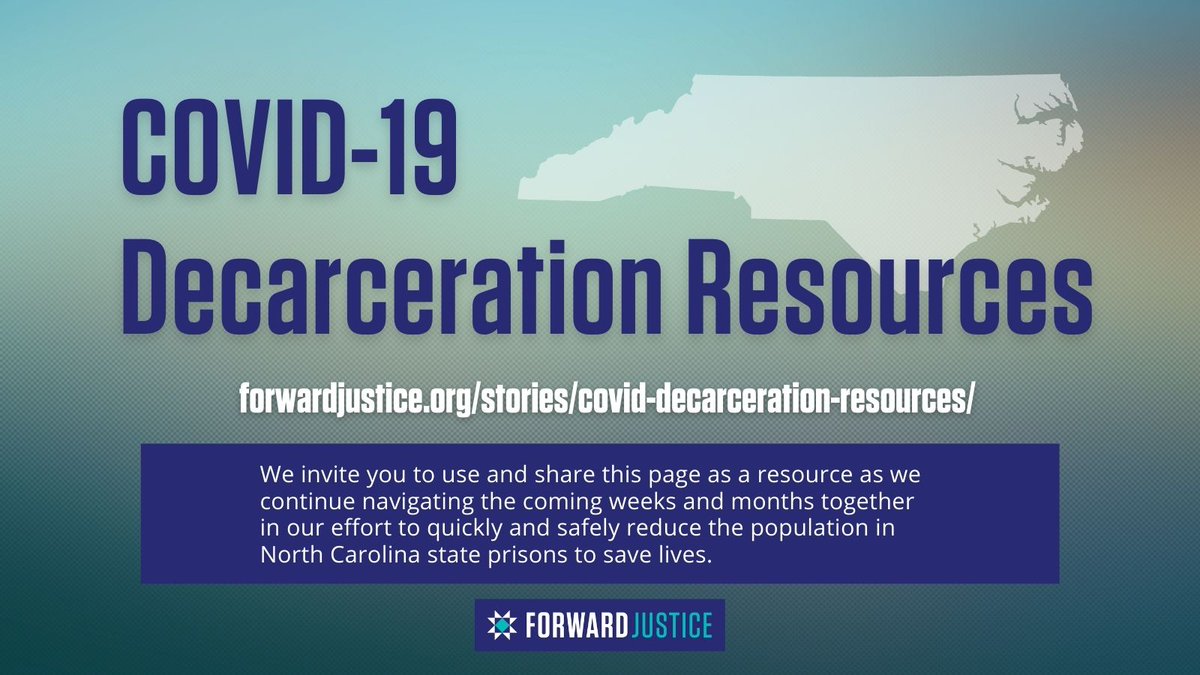 Forward_Justice's tweet photo. For those who must remain incarcerated during this pandemic, this settlement brings important safety measures to protect against the virus inside prisons; including access to PPE, sanitation supplies, proper cohorting and vaccination education. Learn More: https://t.co/QqFilQdV3h https://t.co/qDLGmr1fTk