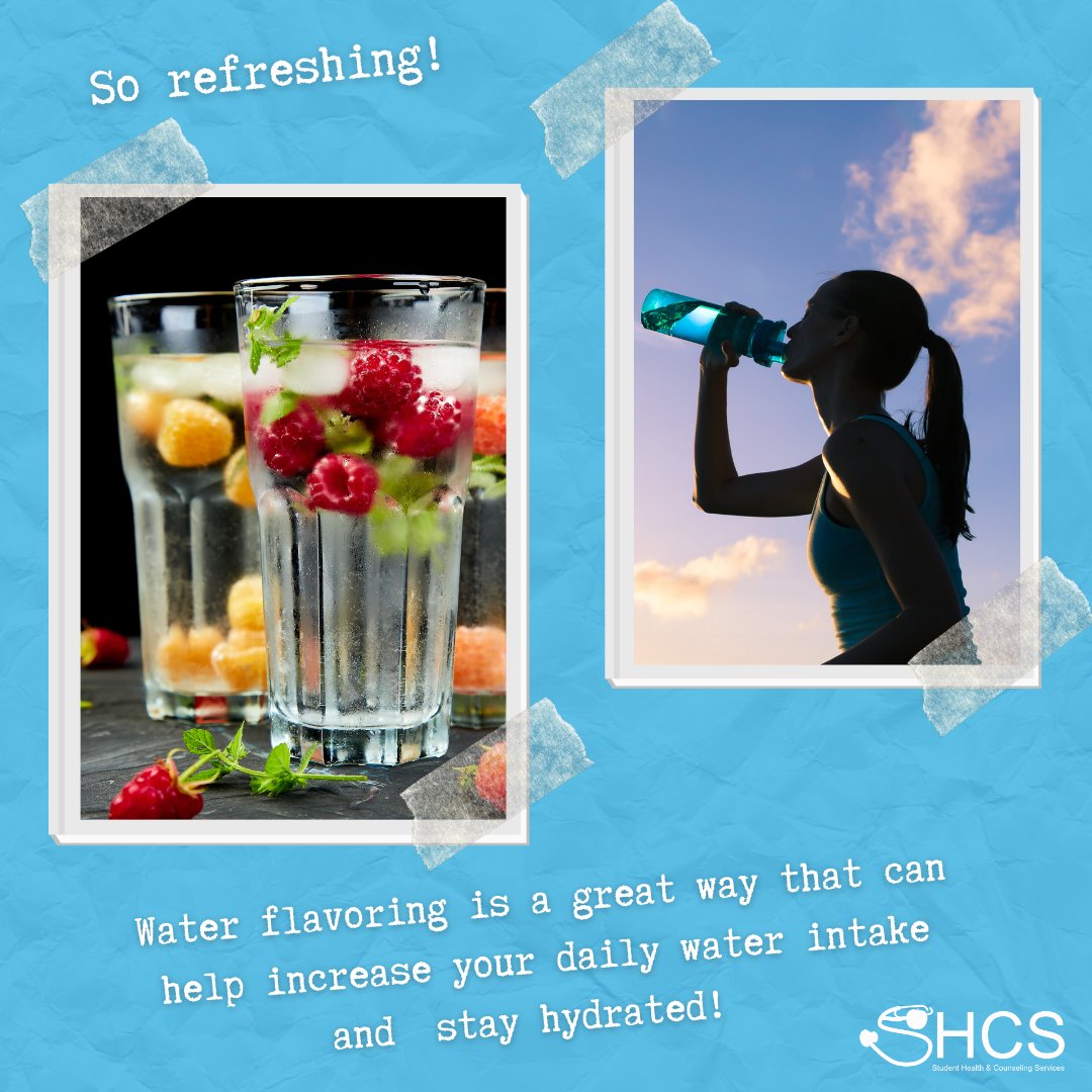 csusmHOPE's tweet photo. Do you know how many glasses of water you should be drinking a day to stay hydrated? Experts recommend 8-11 glasses of water a day. 

If you don't like to drink water, here are some tips to help you make it better to help increase your water intake.

#csusm #healthycougars https://t.co/wR3nXk2Svg