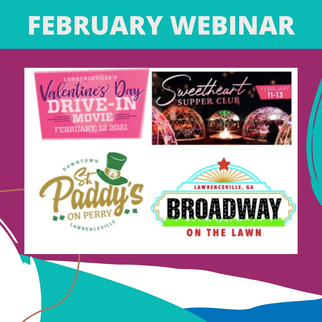 eventenyteam's tweet photo. Missed out on the February Webinar? No worries- we have created notes and posted the recording on our community page! Learn about how to build socially distant experiences here: https://t.co/X5fQDUlXIj
#eventeny #communitypage #liveevents #cityofsuwanee #cityoflawrenceville https://t.co/roqz3L2dB4