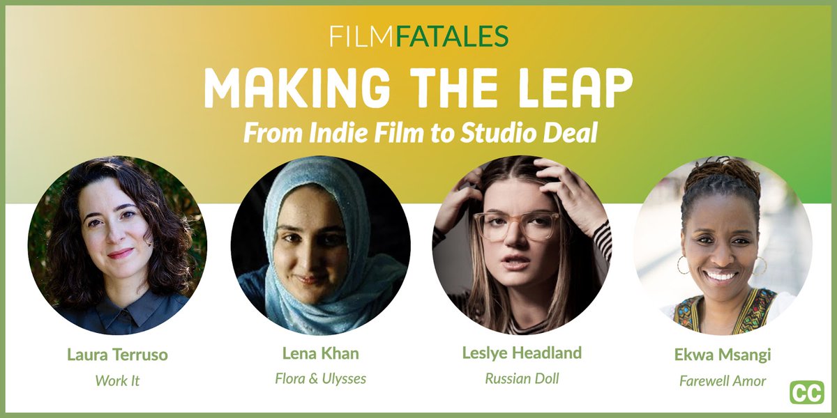 In TWO days!!
Join #FilmFatales for a discussion about making the leap from indie film to the studio world on Friday March 12th at 2pm PT. With  Ekwa Msangi (<a href="/ekwapics/">Ekwa Msangi</a>), Laura Terruso,  Leslye Headland(@LeslyeHeadland) and Lena Khan. 

RSVP: ffla031221.eventbrite.com