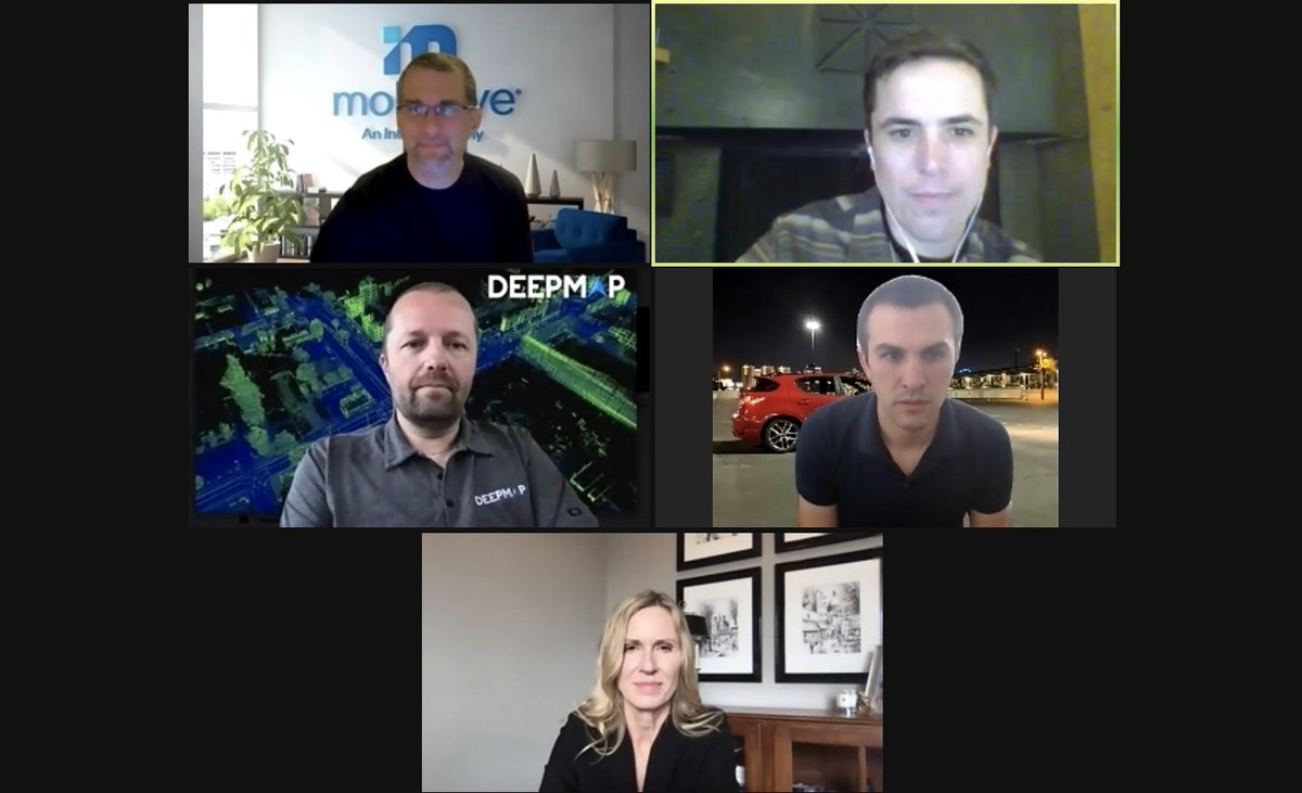 PAVECampaign's tweet image. We are LIVE for PAVE&apos;s virtual panel &quot;HD Maps: An AV’s World View&quot; with @Mobileye&apos;s Tal Babaioff, @DeepMap&apos;s Richard Lucquet, @pointonenav&apos;s @AaronMNathan, and @here&apos;s Sheila Nedelcu. 

Stay tuned for a full recording from today&apos;s discussion. 🎥