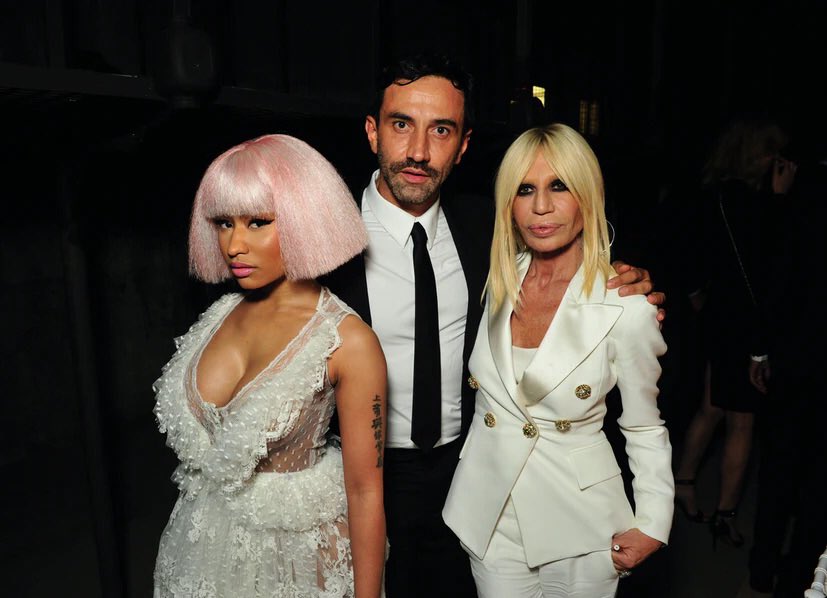 ُ on X: Nicki Minaj, Riccardo Tisci & Donatella Versace at the  Givenchy Party in Milan (2015) #MFW  / X