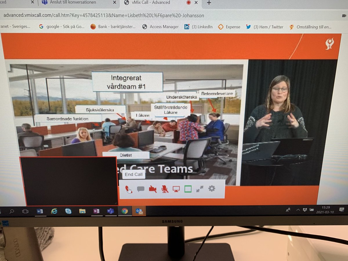 Just nu pågår ⁦<a href="/SKR_se/">SKR</a>⁩ ledarprogram för Nära vård. Över 800 tjänsteperson och förtroendevalda  tar del av ⁦@SofiaKialt⁩ berättelse om Southcentral foundation i Alaska. Integrerade team och kundägare i fokus ⁦<a href="/MarieBNiklasson/">Marie Blom Niklasson</a>⁩ Anneli Jäderland #näravård