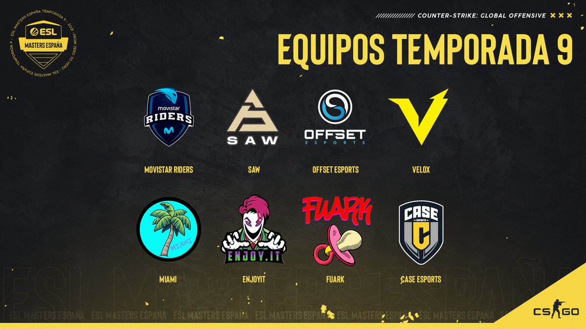 ESLspain's tweet photo. ¡15 días para el comienzo de la #ESLMastersCS Temporada 9⃣!  Ocho equipos y una plaza plaza en el nuevo ESL National Championship Global Playoffs en juego 🔥😎
💥 Sistema: Suizo (Bo3)
📅 Finales: 1 y 2 de mayo https://t.co/o5VbghmWks