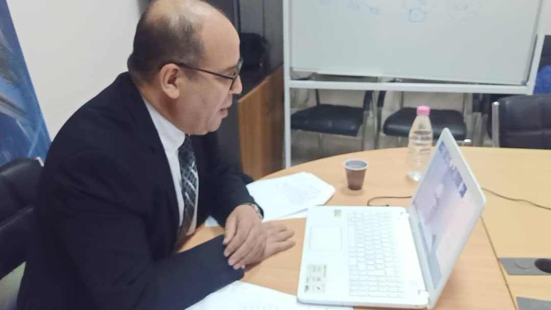 AsbucenterDZ's tweet photo. عقدت اليوم عبر تقنية التحاور عن بعد Zoom اشغال اجتماع منسقي الاعلام الجديد New media بمشاركة   ممثلي ١٢ من الإذاعات و التلفزيونات العربية و حضور طاقم الإدارة العامة لاتحاد اذاعات الدول العربية و تنشيط مدير المركز العربي لتبادل الاخبار و البرامج بالجزائر السيد محسن كريم سليماني https://t.co/ddOUoim6kR
