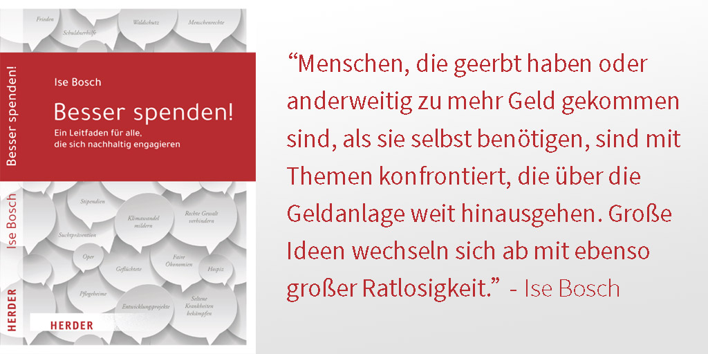 Strategisch und wirkungsvoll statt reaktiv und ungezielt spenden! Oft erscheint der Weg des Spendens komplex und anstrengend. "Besser spenden!" zeigt die Tücken und Herausforderungen - aber auch Chancen und Potentiale, wenn Geld sinnvoll und wirksam gespendet wird 📚