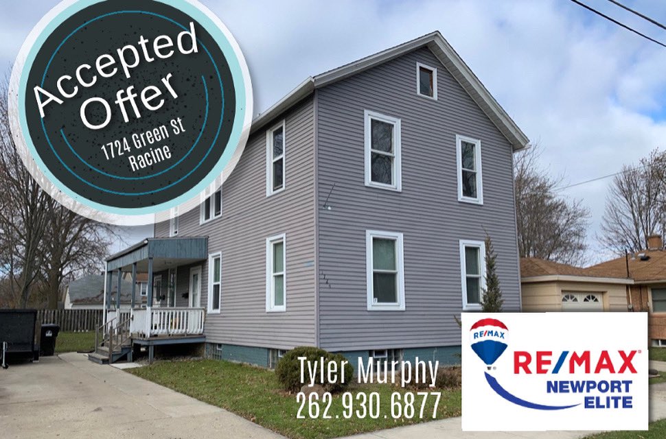 TylerMRealtor's tweet photo. I have an ACCEPTED OFFER on my listing on the north side of Racine! Lets’s have the conversation if you are interested in listing your house! #tylermurphytherealtor #racinerealestate #racinerealtor #racinewi #racinecounty #wisconsin #wisconsinrealtor #wisconsinrealestate https://t.co/MNZ65kEBBX