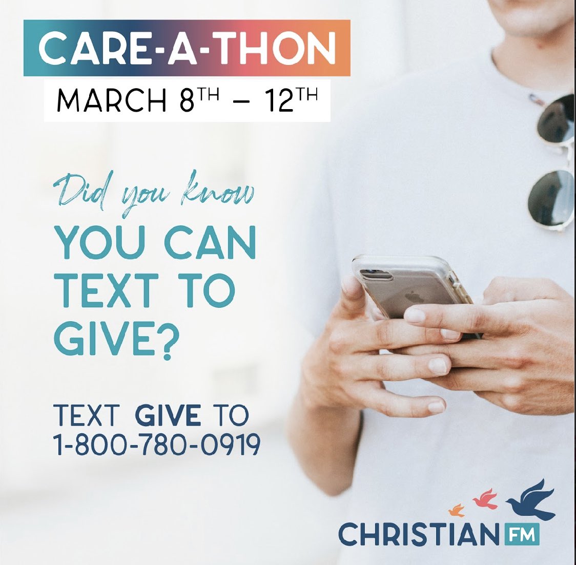 ChristianFM's tweet image. Text to give to: 1-800-780-0919
Care-A-Thon is going strong!