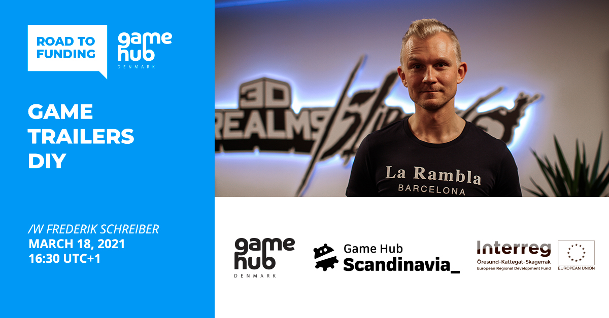 GameHubDenmark's tweet photo. More know-how on the game dev's Road To Funding: Game Trailers - one of the first things your investor, publisher or customer sees.

Check out and join the #RoadtoFunding series, this time featuring @Freschism from @SlipgateIron @3DRealms
https://t.co/lne9eUtyVq

#dkgame #swegame https://t.co/hIaRXCEAws