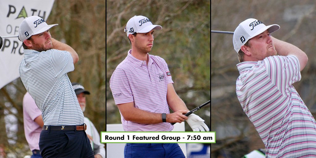Catch up with our Round 1 Featured Group! 

Featured group will have live scoring all round!

Live Scoring: bit.ly/3rBgccy

• Derek Oland
• Jacob Bergeron 
• Matt Mabrey

#CokeDPOpen | #APT