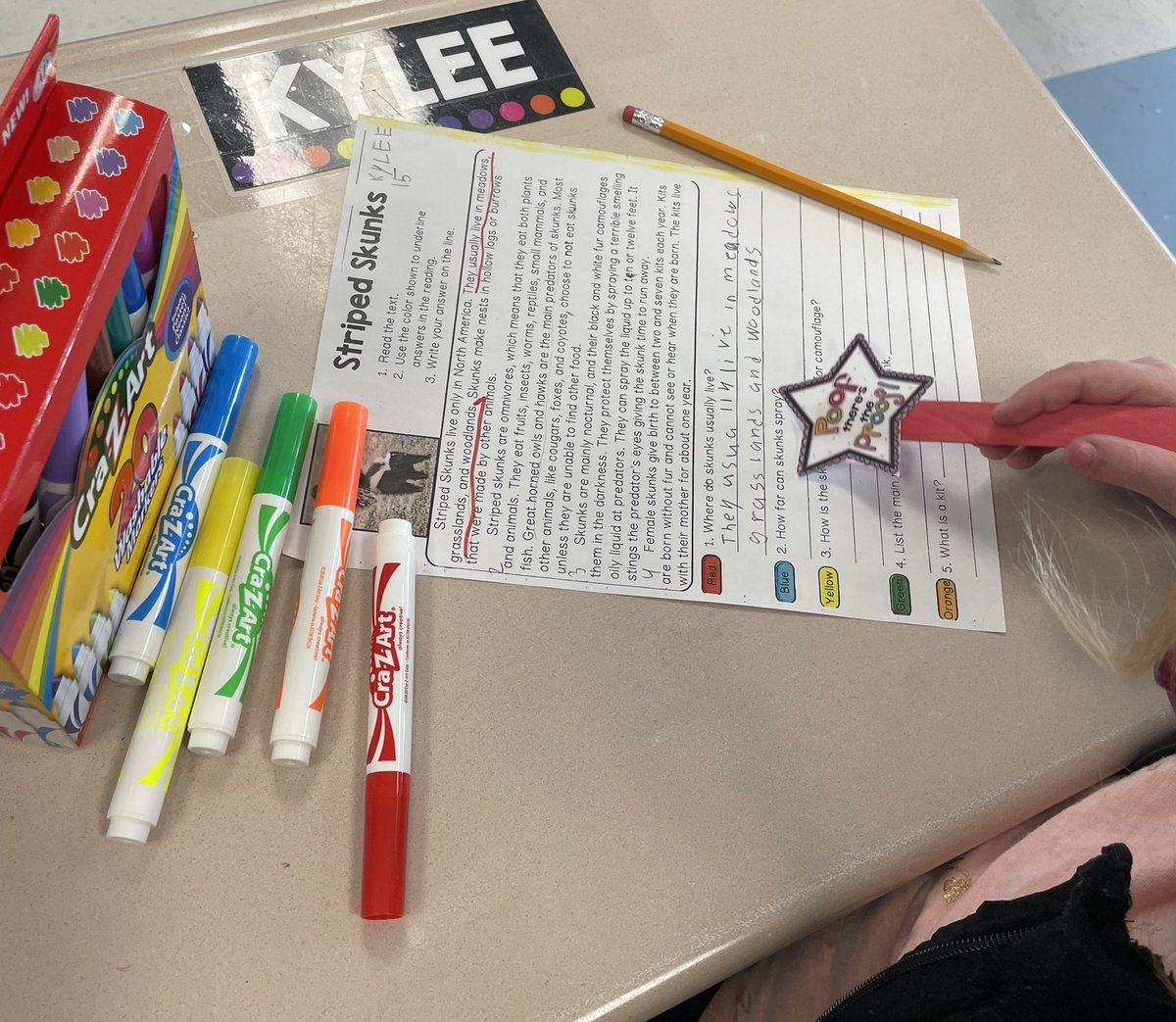 Flythe’s second grade text detectives hard at work. Poof there’s the proof! #marinermoments #nhcschat