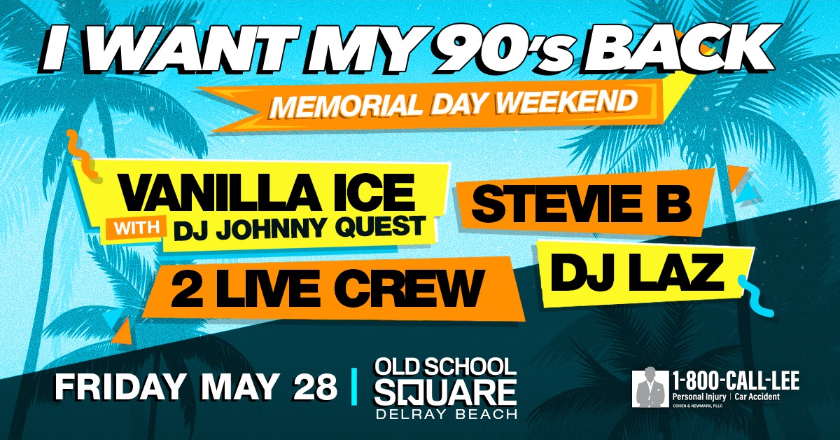 The #90s called ☎️ and wants YOU to SAVE THE DATE for May 28th! Get your socially-distanced POD this FRIDAY at 10 AM ➡️ ONLY on <a href="/Ticketmaster/">Ticketmaster</a> ⬅️ #DelrayBeach