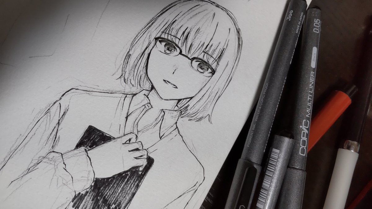 ほりみやの桜ちゃん描いた ペン画楽しい