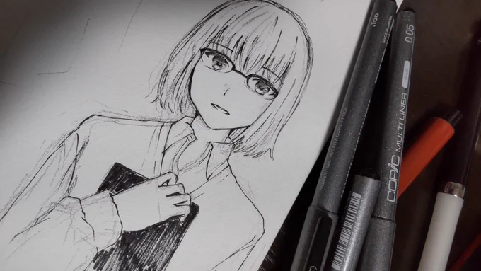 ほりみやの桜ちゃん描いた ペン画楽しい