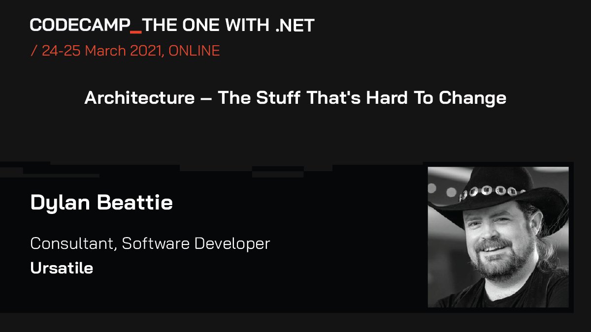 Codecampro's tweet photo. Attend @dylanbeattie's session at Codecamp_The One with .NET, 24-25 March 2021: https://t.co/B1GnSj85Cw. https://t.co/hmCZ6KczDy