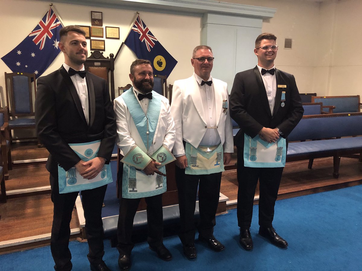A great evening last night with a double raising of two brothers with their father stepping in to act as SD. A great family occasion!