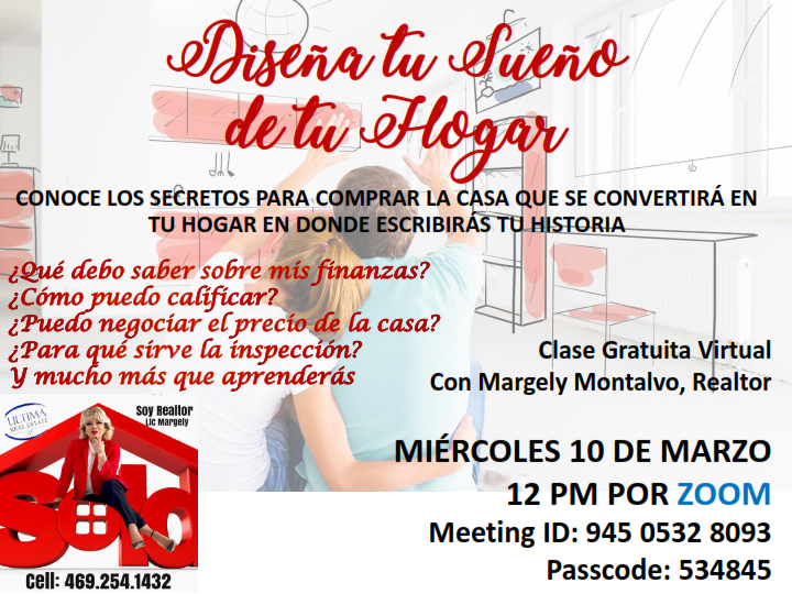 AMEP_USA's tweet photo. Clase Virtual Compra tu Casa, Hoy Mi�rcoles 10 de marzo, 12 pm, por Zoom https://t.co/1OF1THKkrk https://t.co/kF19gLZeNX
