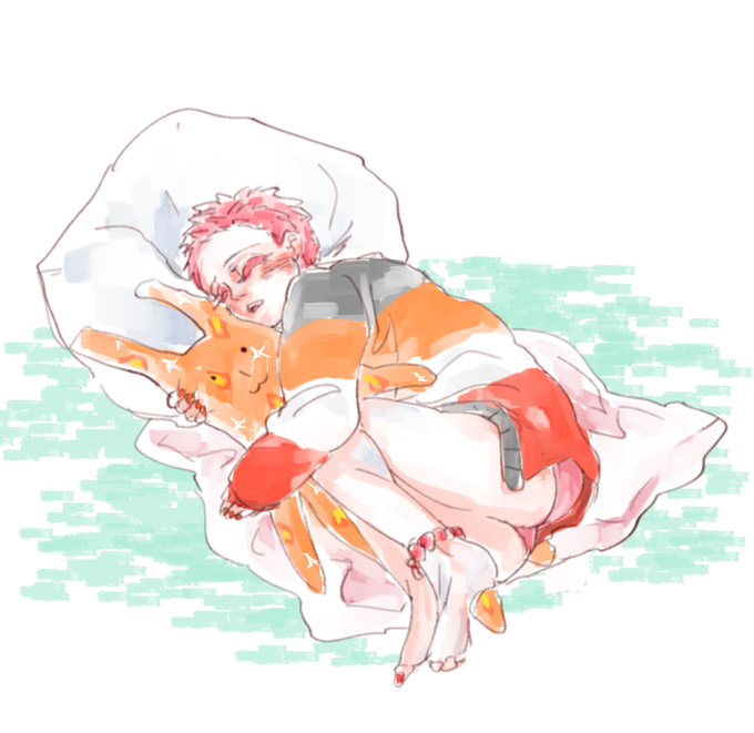 いちいさんがTwitterに投稿した猗窩座(鬼滅の刃)のイラスト。
