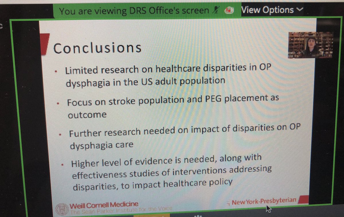 Karen Sheffler (@swallowstudyslp) on Twitter photo Dr Anaïs Rameau <a href="/throatbuddha/">Anaïs Rameau, MD MPhil</a> #DRS2021
7/8 studies were about stroke.
5/7 re PEG outcomes. See below.
These studies addressed race, ethnicity, age, but none looked at #GenderEquity identity or #LGBTQIA communities
Thank u for your scoping review & urging of improved research Dr Anaïs Rameau <a href="/throatbuddha/">Anaïs Rameau, MD MPhil</a> #DRS2021
7/8 studies were about stroke.
5/7 re PEG outcomes. See below.
These studies addressed race, ethnicity, age, but none looked at #GenderEquity identity or #LGBTQIA communities
Thank u for your scoping review & urging of improved research