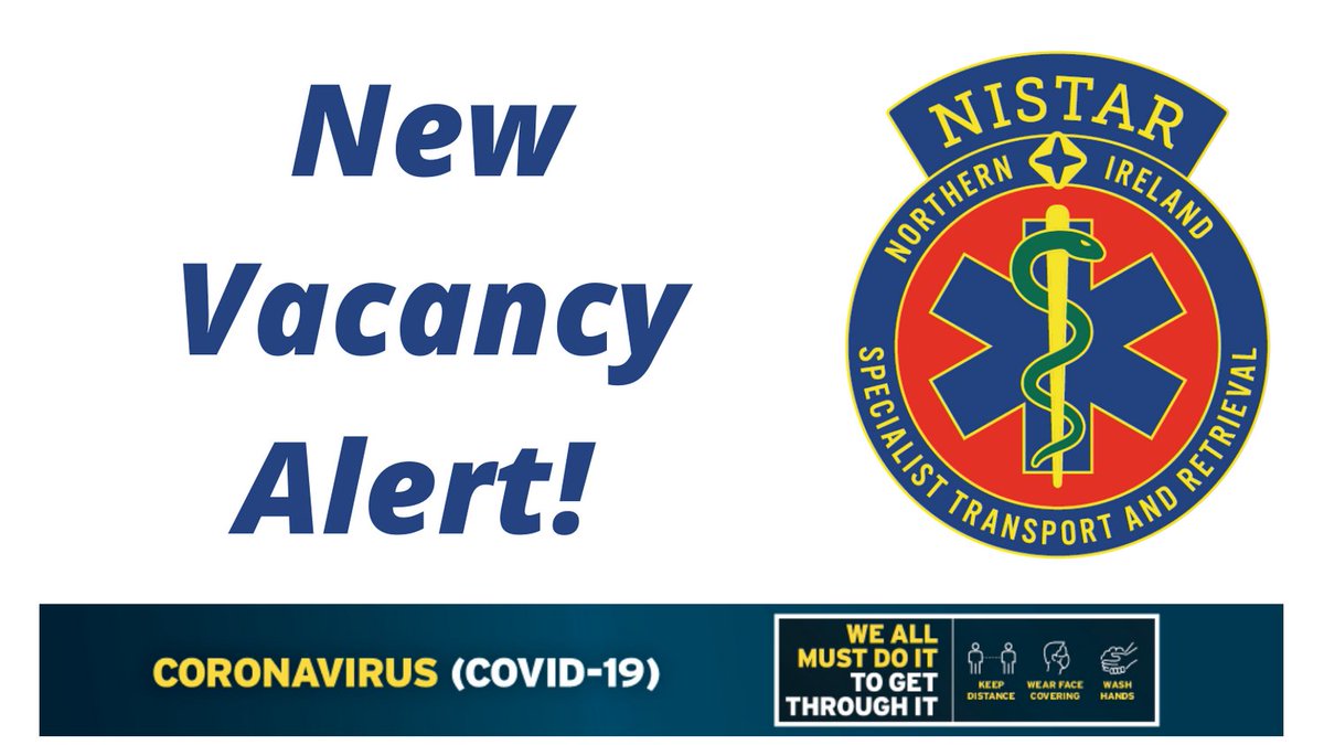 Northern Ireland Specialist Transport & Retrieval (@nistar_hsc) on Twitter photo Northern Ireland Specialist Transport and Retrieval <a href="/NISTAR_HSC/">Northern Ireland Specialist Transport & Retrieval</a>
POSITION AVAILABLE!!
TRANSPORT NURSE BAND 6 within our team.
Closing date: 23.03.21
Please see link below for further detail
jobs.hscni.net/Job/13410/bhsc… Northern Ireland Specialist Transport and Retrieval <a href="/NISTAR_HSC/">Northern Ireland Specialist Transport & Retrieval</a>
POSITION AVAILABLE!!
TRANSPORT NURSE BAND 6 within our team.
Closing date: 23.03.21
Please see link below for further detail
jobs.hscni.net/Job/13410/bhsc…