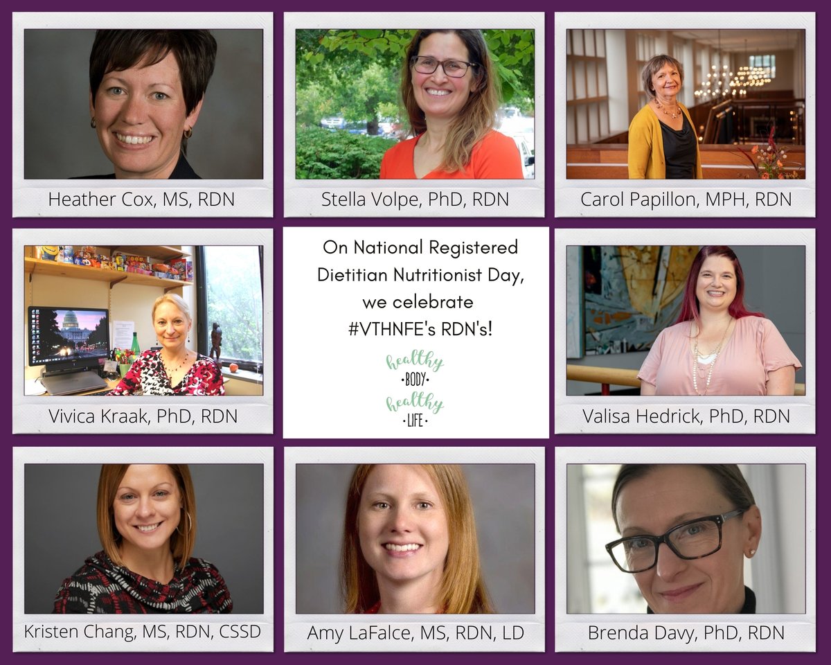 Celebrating @vthnfe's RDNs on #RegisteredDietitianNutritionistDay 
during #NationalNutritionMonth! Discover how our #VTMSND program trains graduates to become RDNs at hnfe.vt.edu/graduate/MSnut…
#vthnfehealthy #nutritionstudent #futuredietitian #nutrition #IamVTCALS #eatrightpro