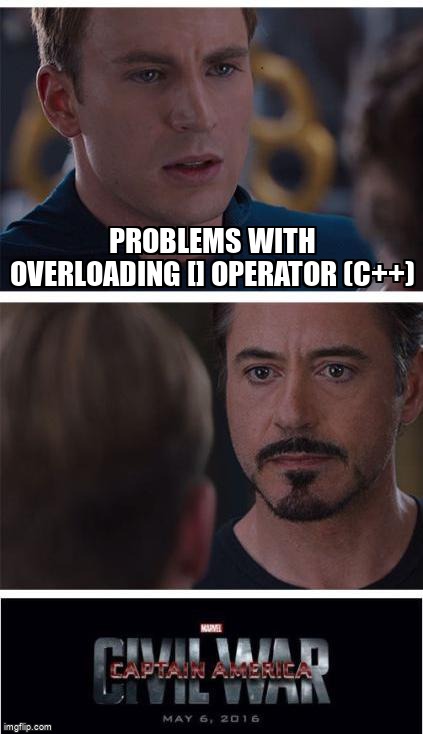 overflow_meme's tweet image. Problems with overloading [] operator (c++) stackoverflow.com/questions/6655… #operatoroverloading #class #qt #cpp