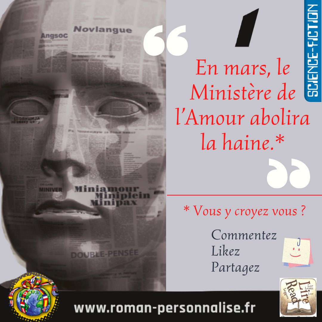Switch_Book's tweet photo. En mars, le Ministère de l’Amour abolira la haine. 👄 On peut toujours rêver, non ? 😁 
https://t.co/XIb9msmQo9 📖
@Switch_Book https://t.co/F7kGG60EgR