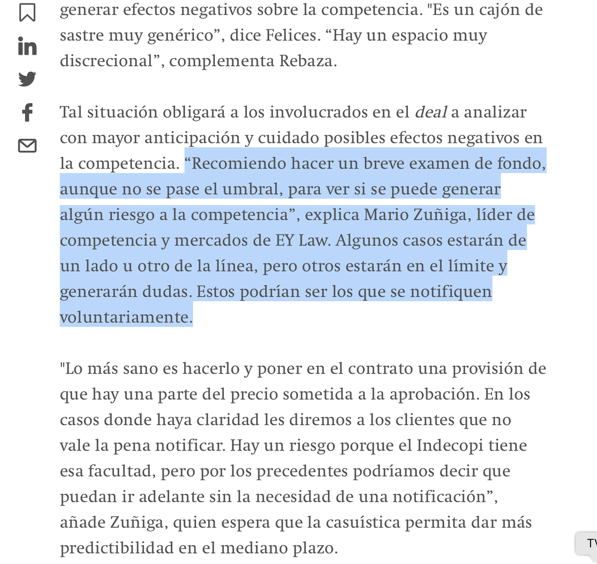 MZunigaP's tweet photo. 🚨 #LibreCompetencia 

Hoy estamos en @SEMANAeconomica comentando el reglamento de la #LeydeControldeConcentraciones. Una recomendación para no caer en el exceso de "notificar todo por si acaso". 

Gracias por la nota @Jh_Rosales 

https://t.co/ASb858aly0 https://t.co/Dm8xKSXMiy
